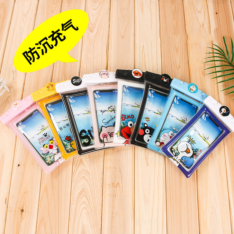 Factory Direct Sales New Inflatable Cartoon Mobile Phone Waterproof Bag Universal Swimming Diving Sealed Transparent Waterproof Protective Cover Factory Direct Sales New Inflatable Cartoon Mobile Phone Waterproof Bag Universal Swimming Diving Sealed Transparent Waterproof Protective Cover