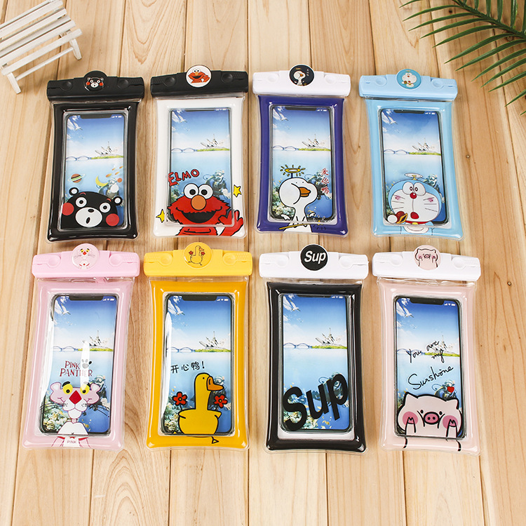 Factory Direct Sales New Inflatable Cartoon Mobile Phone Waterproof Bag Universal Swimming Diving Sealed Transparent Waterproof Protective Cover Factory Direct Sales New Inflatable Cartoon Mobile Phone Waterproof Bag Universal Swimming Diving Sealed Transparent Waterproof Protective Cover