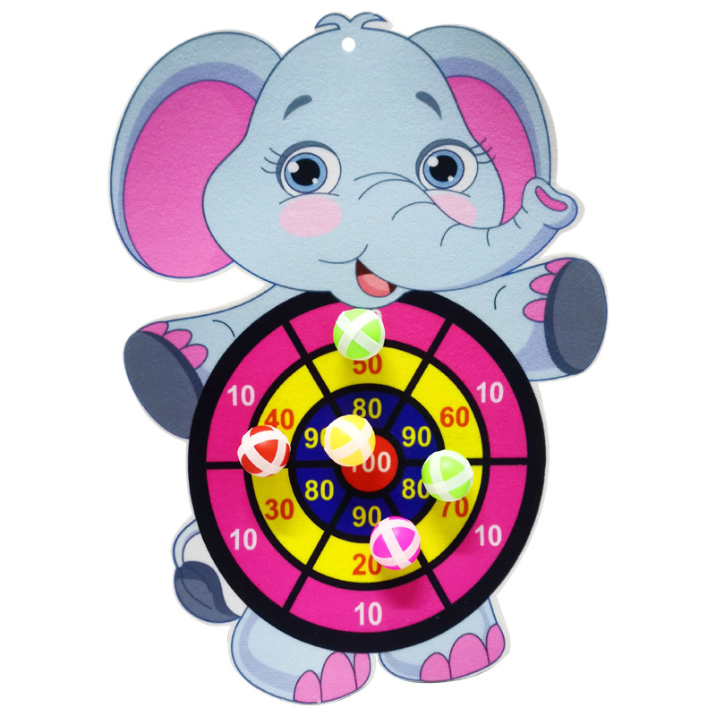Children&#039;s Cartoon Target Darts Sticky Ball Wall-Mounted Animal Dart Tray Boys and Girls Interactive Indoor and Outdoor Toys