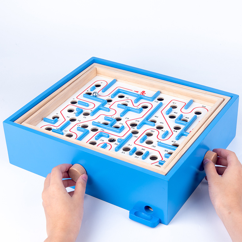 Cross-Border Balance Trap Labyrinth Ball Children&#039;s Educational Three-in-One Board Game Adult Battle Hand-Cranking Pass Toy