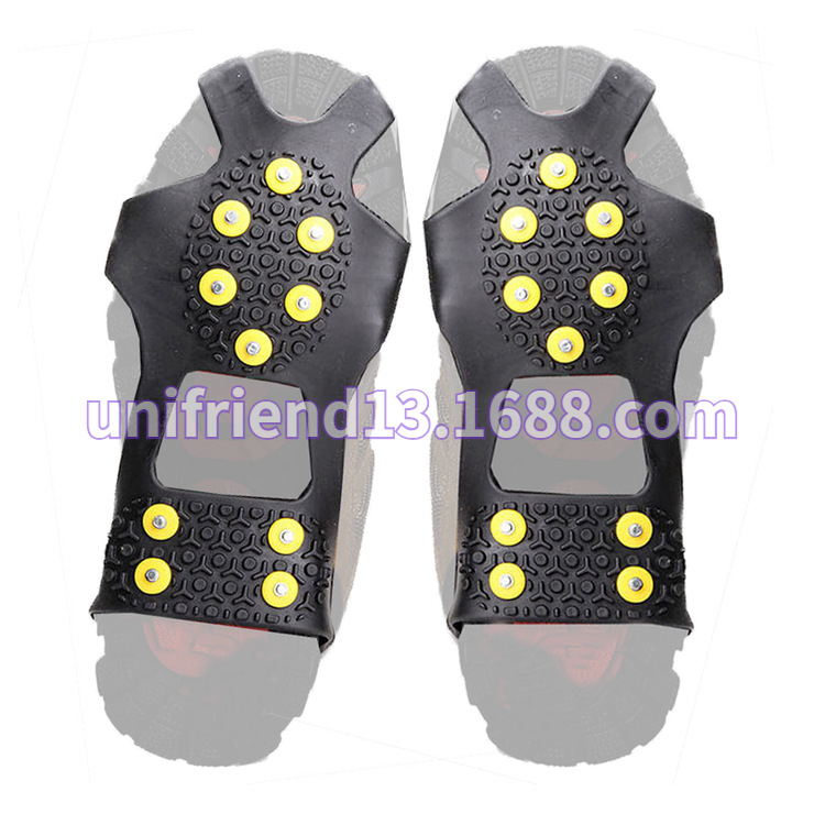 Factory Direct Sales Outdoor Ten-Tooth Crampons Antiskid Shoe 10-Tooth Climbing Shoe Cover Snow Skates Ice Climbing Unisex