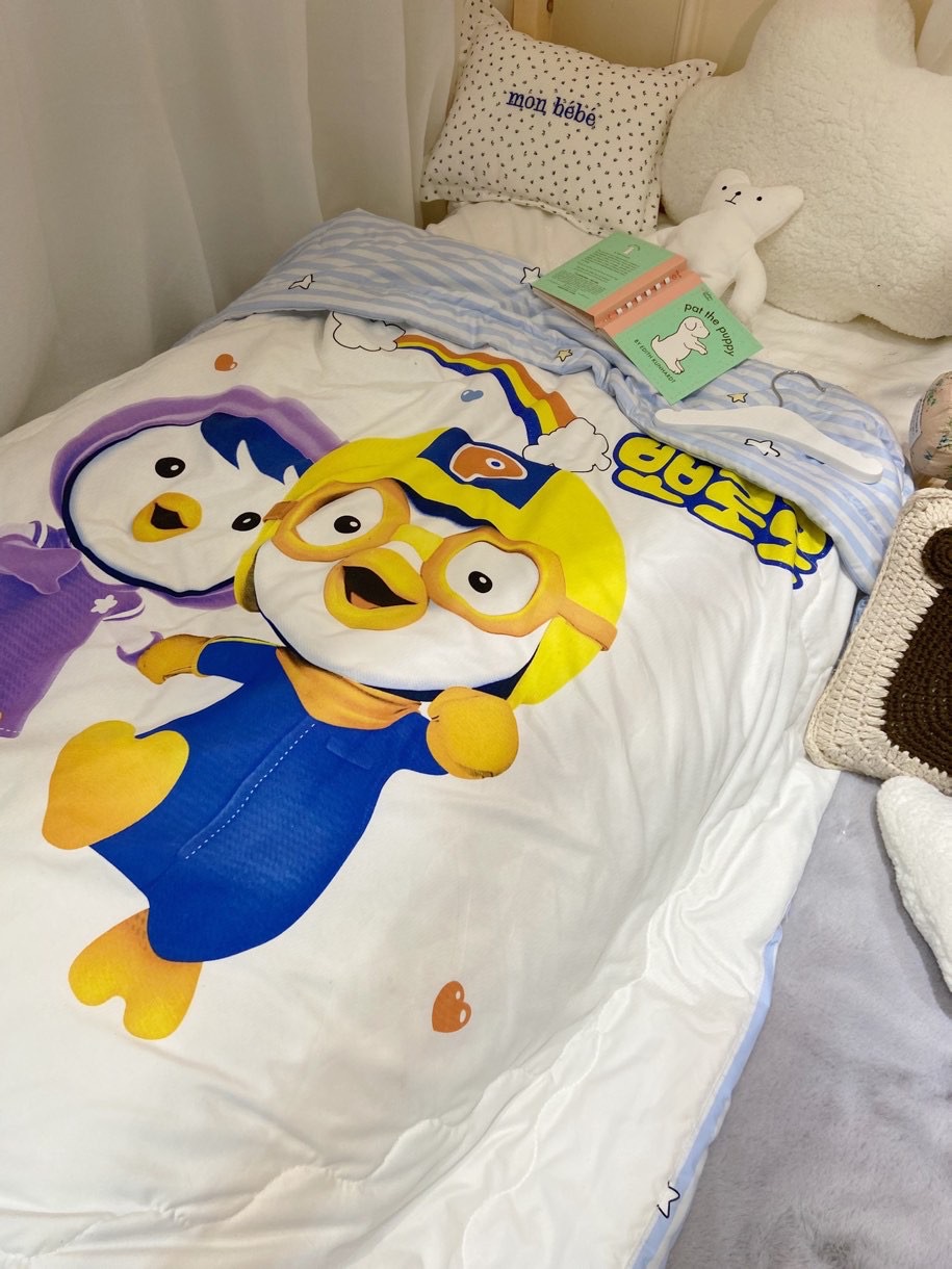 Korean Pororo Children's Cartoon Summer Quilt Washed Modal Quilt Kindergarten Duvet Nap Duvet One Piece Dropshipping