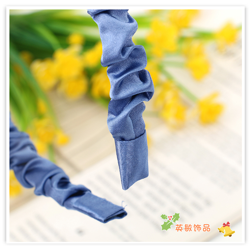 Korean Style All-Match Cream Satin Bubble Pleated Fabric Headband Internet Celebrity Sweet All-Matching Headband Face Wash Headband Korean Style All-Match Cream Satin Bubble Pleated Fabric Headband Internet Celebrity Sweet All-Matching Headband Face Wash Headband