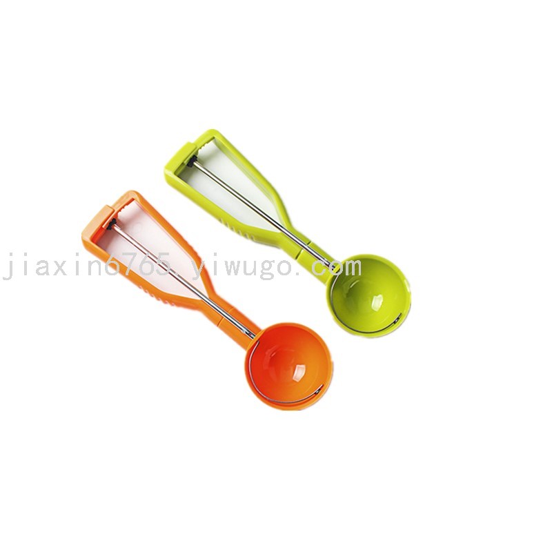American Multi-Functional Semi-automatic Ice Cream Scoop Plastic Popsickle Stick Ice-Cream Spoon Ball Scoop Diameter 6.5cm