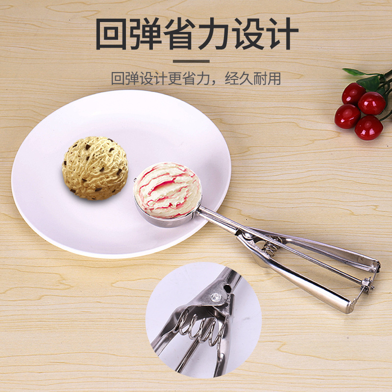 Factory Thickened Stainless Steel Ice Cream Spoon Ice-Cream Spoon Ice Cream Spoon Fruit Ball Scoop Spoon Ice Cream Spoon Wholesale