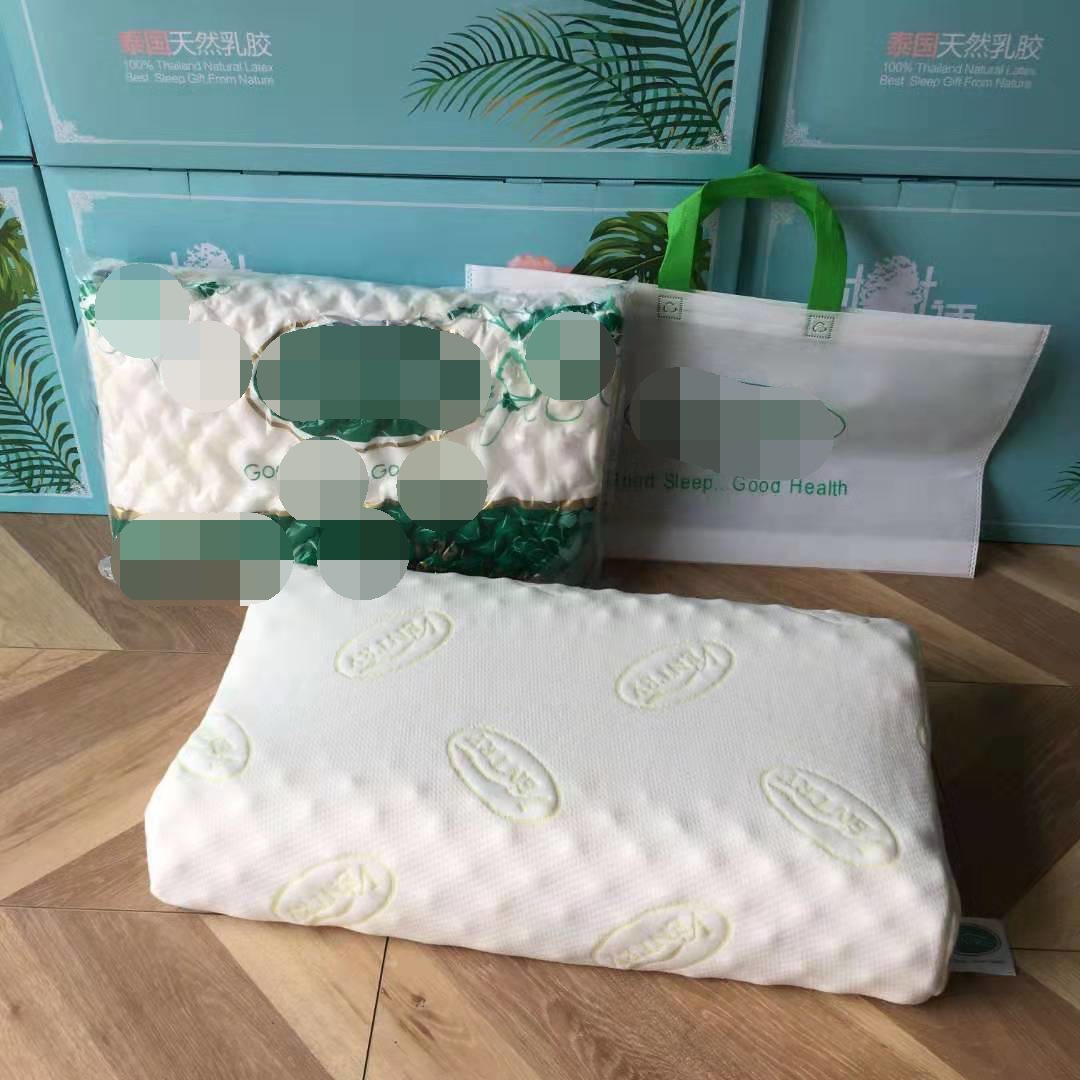 Factory Direct Sales Thailand Natural Latex Pillow Adult Large Particle Wolf Tooth High and Low Massage Pillow Core Single Neck Pillow