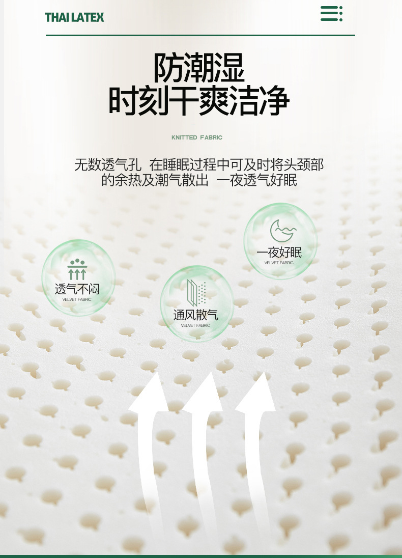 Factory Direct Sales Thailand Natural Latex Pillow Adult Large Particle Wolf Tooth High and Low Massage Pillow Core Single Neck Pillow Factory Direct Sales Thailand Natural Latex Pillow Adult Large Particle Wolf Tooth High and Low Massage Pillow Core Single Neck Pillow