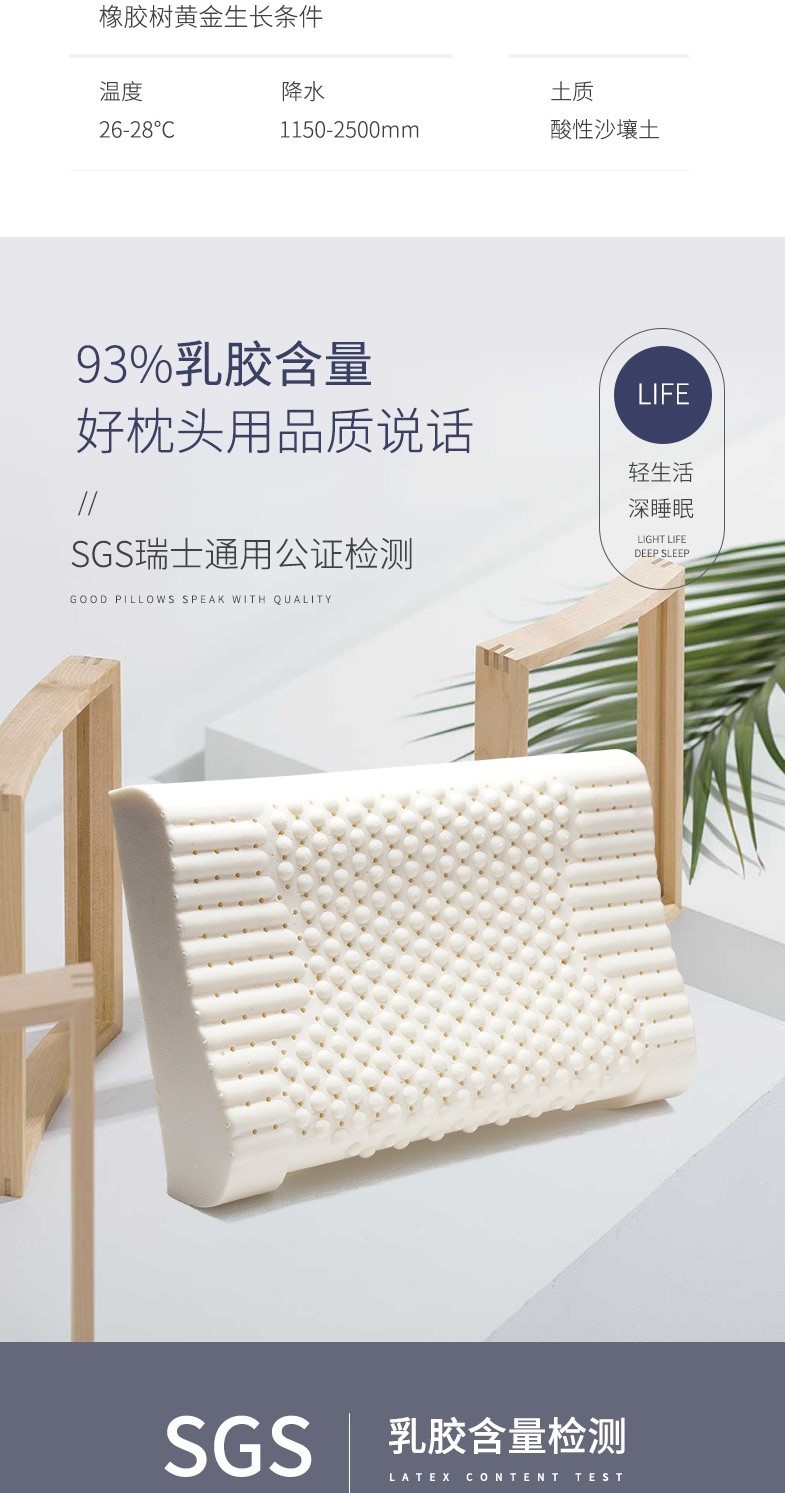 Manufacturers direct Thailand natural latex pillow protection cervical vertebra massage health care latex pillow core travel gifts wholesale
