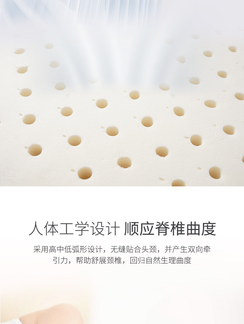 Manufacturers direct Thailand natural latex pillow protection cervical vertebra massage health care latex pillow core travel gifts wholesale
