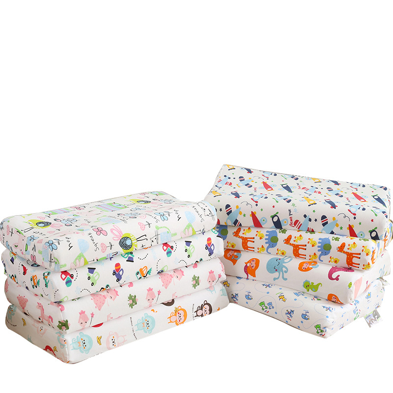 Cartoon Children&#039;s Latex Pillow Student Unisex Four Seasons Pure Cotton Breathable Baby Cartoon Pillow 8-15 Years Old