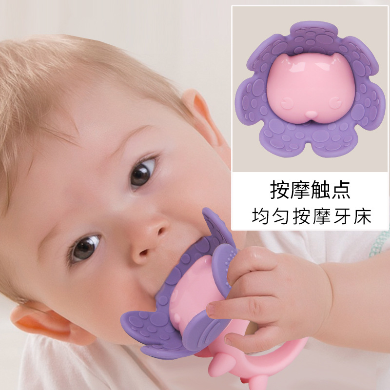 Imported Silicone Teether Baby Food Feeder Anti-Dry Vomiting Removable and Washable Cross-Border Hot Grinding Machine Stick Toy New Product