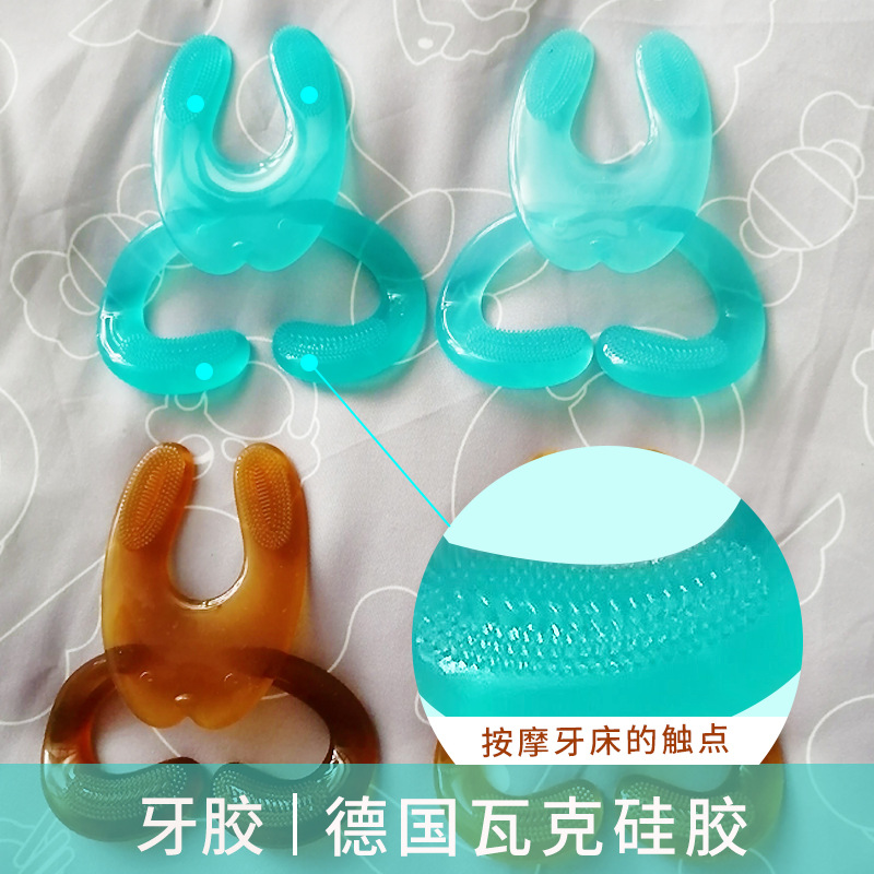 Imported Silicone Teether Baby Food Feeder Anti-Dry Vomiting Removable and Washable Cross-Border Hot Grinding Machine Stick Toy New Product