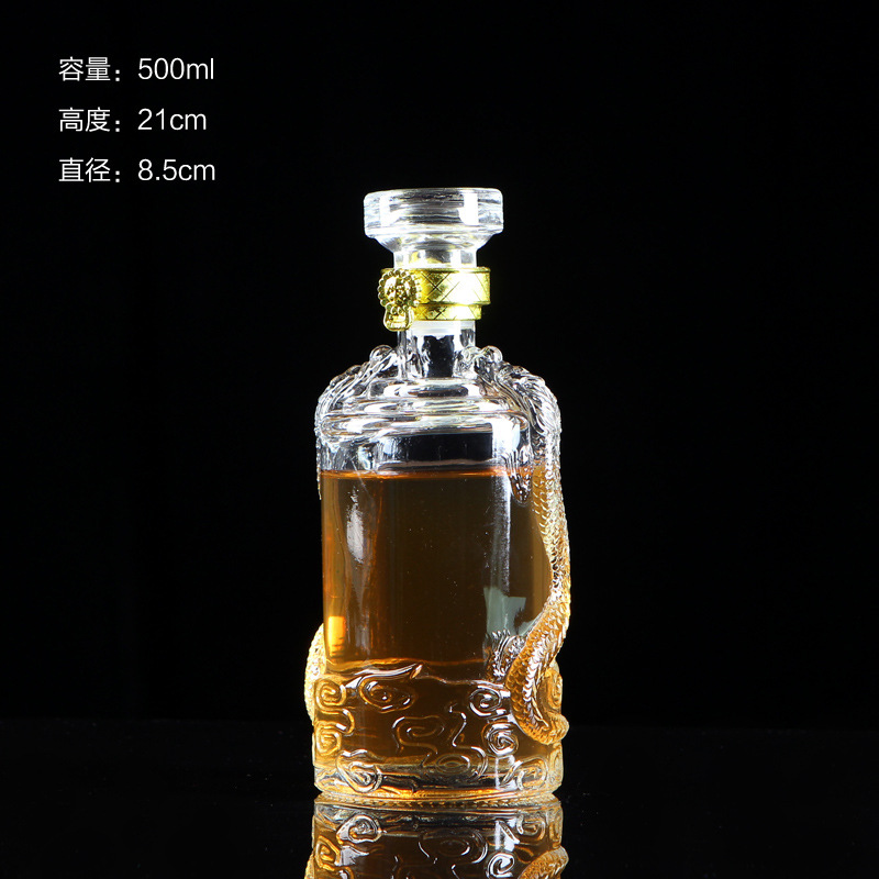 Factory in Stock White Spirit Bottle Dead Soldiers Glass Bottle Red Wine Bottle Imported Wine Bottle Whiskey Bottle Half Jin 1 Jin 2 Jin