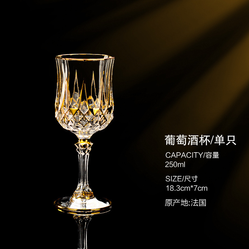 France Imported Gold Painting CDA Whiskey Shot Glass European Style Crystal Glasses Red Wine Glass Whiskey Glass Diamond Champagne Glass