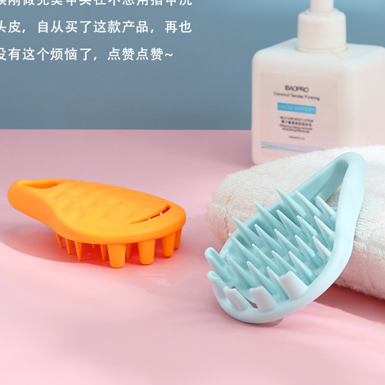 Bath Head Scratching Shampoo Brush Massage Comb Silicone End Leather Soft Tooth Long Hair Hair Comb Men's Hair-Washing Comb Bath Head Scratching Shampoo Brush Massage Comb Silicone End Leather Soft Tooth Long Hair Hair Comb Men's Hair-Washing Comb