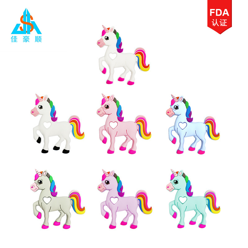 The Hot style silicone unicorn tooth glue baby tooth glue grinding stick toy mother and child supplies manufacturers large stock