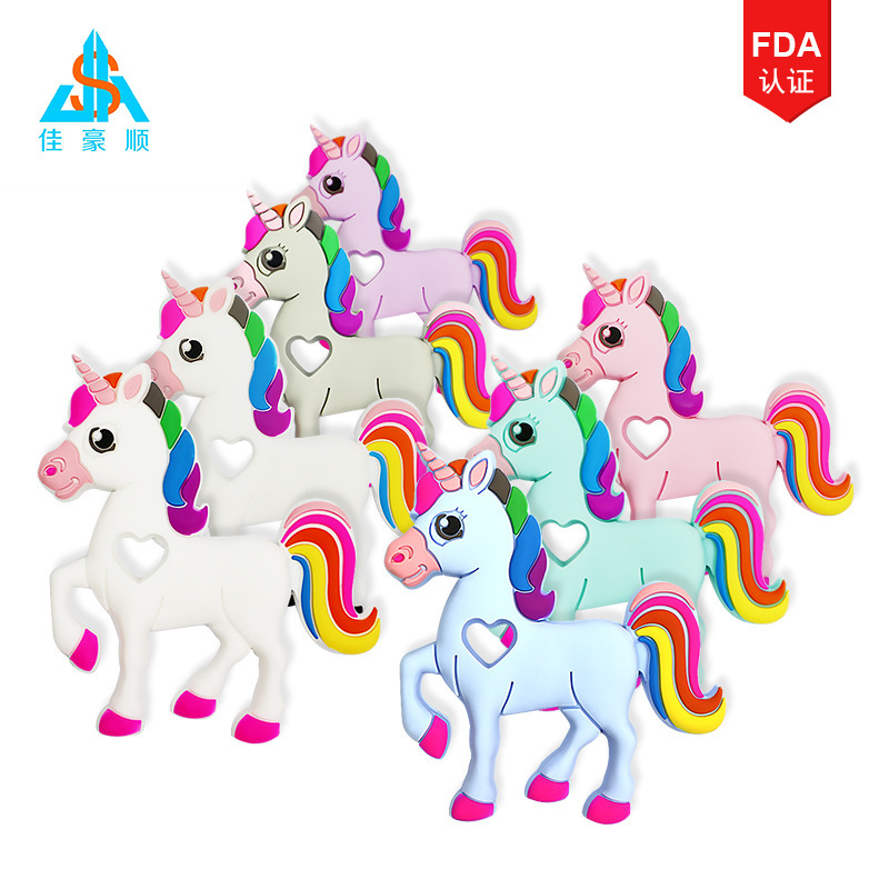 The Hot style silicone unicorn tooth glue baby tooth glue grinding stick toy mother and child supplies manufacturers large stock
