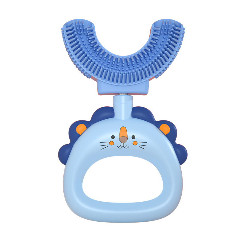 Children&#039;s U-Shaped Silicone Toothbrush Children&#039;s Tooth Protection Oral in the Mouth Manual Baby Food Bruch Head Factory Foreign Trade Wholesale