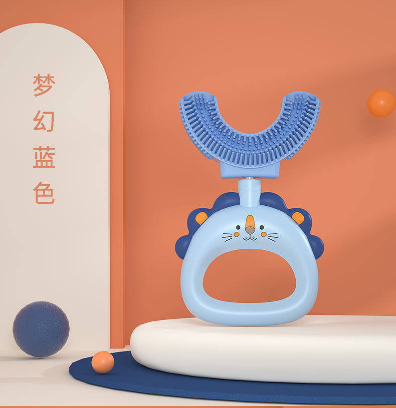 Children's U-Shaped Silicone Toothbrush Children's Tooth Protection Oral in the Mouth Manual Baby Food Bruch Head Factory Foreign Trade Wholesale Children's U-Shaped Silicone Toothbrush Children's Tooth Protection Oral in the Mouth Manual Baby Food Bruch Head Factory Foreign Trade Wholesale