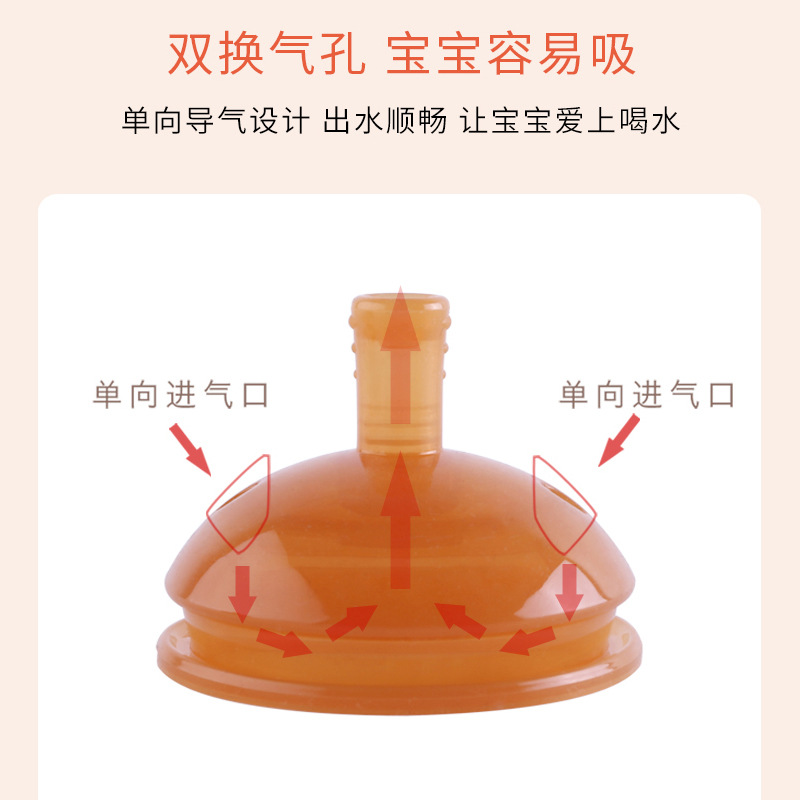 Baby Weaning Instrument Silicone Nursing Bottle Large Wide Mouth with Rice Paste Spoon Head Water Cup Suction Nozzle PPSU Anti-Flatulence Feeding Bottle