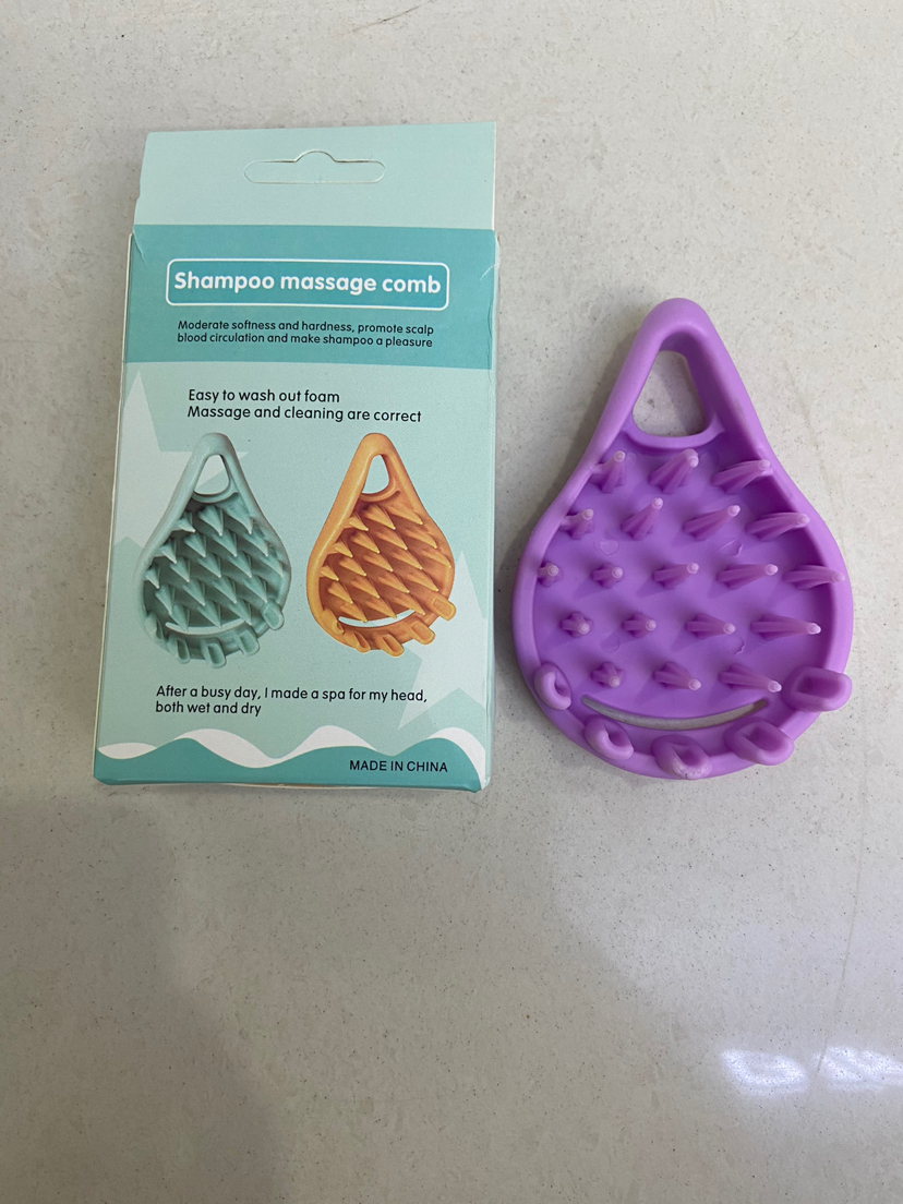 Shampoo Brush Massage Brush Hair Washing Artifact Silicone Hair Washing Comb Head Brush Scalp Anti-Itching Head Scratching Tool