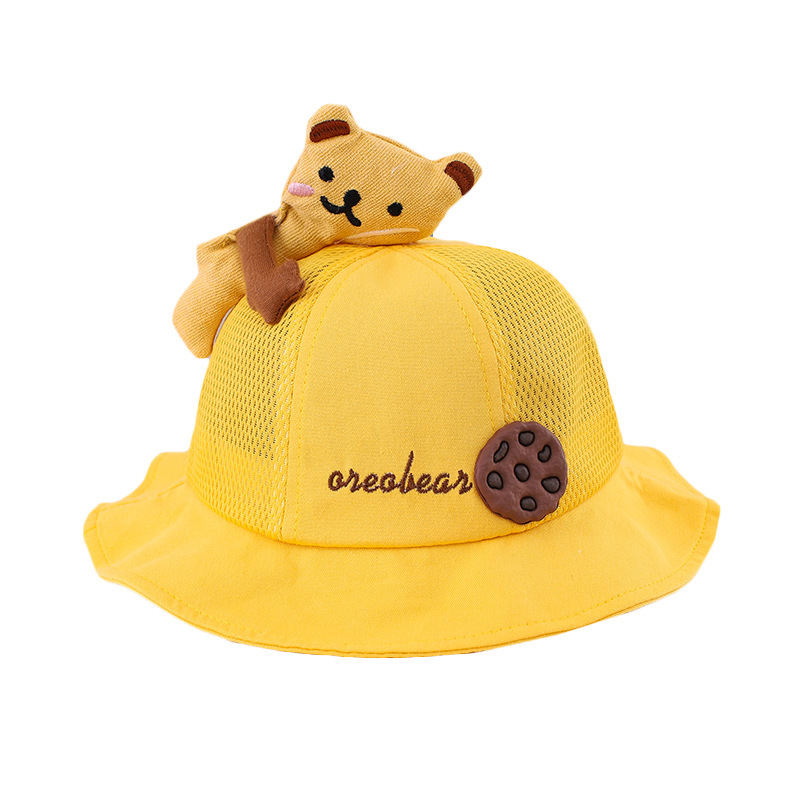 Baby Hat Summer Net Bucket Hat Infant Sun Protection Sun-Proof Basin Hat Men and Women Children Hat Summer Breathable Thin