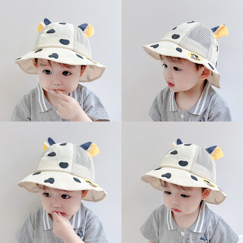 Baby Hat Spring and Autumn Summer Korean Style Western Style All-Matching Bucket Hat Boys Boys Girls Cover Super Cute Bucket Hat Tide
