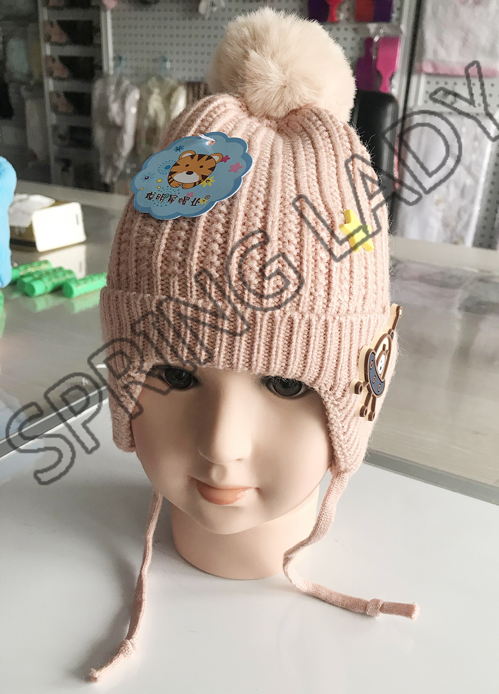 Children's Woolen Cap Baby Hat Autumn and Winter Baby Girl Princess Korean Style Ear Protection Men's and Women's Hats SPRING LADY Children's Woolen Cap Baby Hat Autumn and Winter Baby Girl Princess Korean Style Ear Protection Men's and Women's Hats SPRING LADY