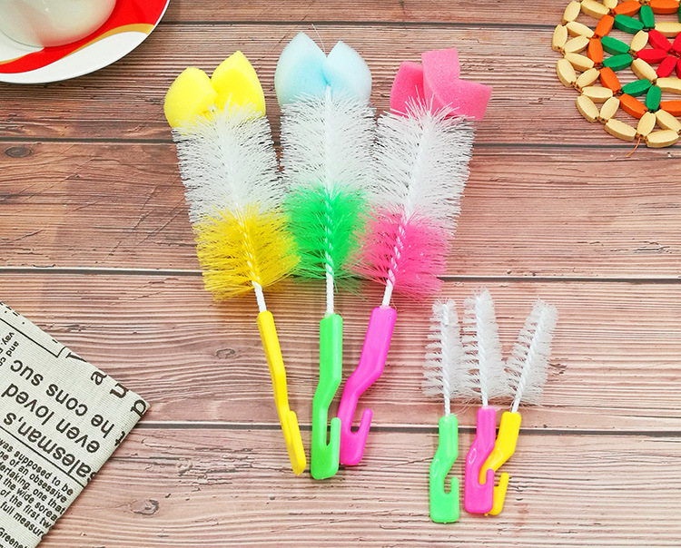 Creative Two-in-One Sponge Long Handle Tea Cup Brush Baby Bottle Brush Pacifier Brush Two-Piece Set Cup Brush Cup Brush Cup Brush Creative Two-in-One Sponge Long Handle Tea Cup Brush Baby Bottle Brush Pacifier Brush Two-Piece Set Cup Brush Cup Brush Cup Brush