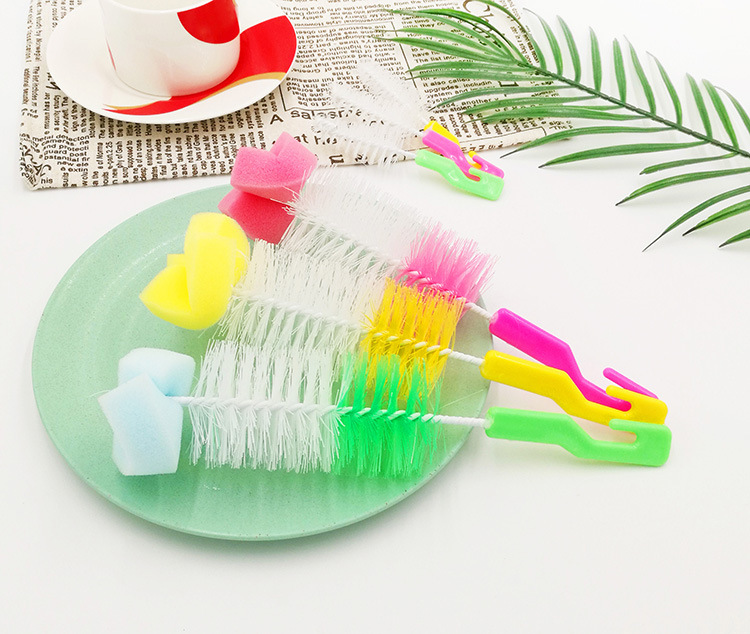 Creative Two-in-One Sponge Long Handle Tea Cup Brush Baby Bottle Brush Pacifier Brush Two-Piece Set Cup Brush Cup Brush Cup Brush Creative Two-in-One Sponge Long Handle Tea Cup Brush Baby Bottle Brush Pacifier Brush Two-Piece Set Cup Brush Cup Brush Cup Brush