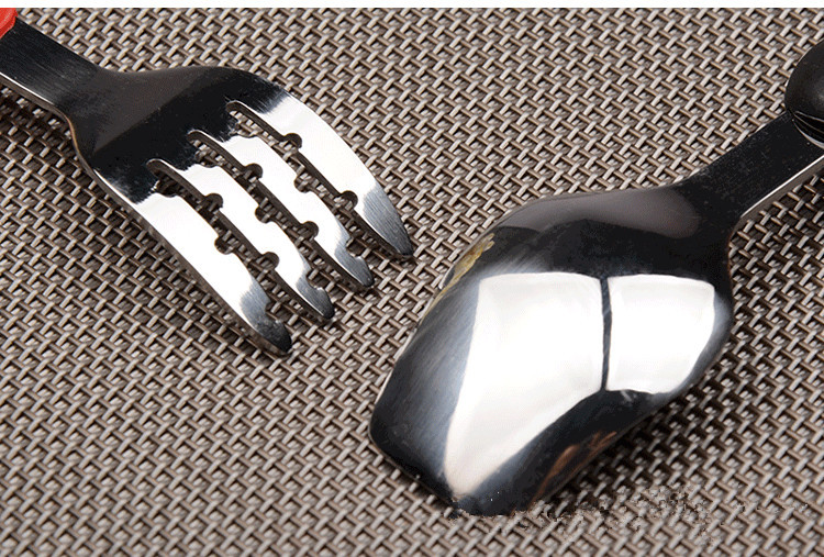cartoon spoons children's forks spoon Ins lovely handle west cutlery kindergarten rice mouse mother and child store gift