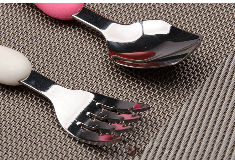 cartoon spoons children's forks spoon Ins lovely handle west cutlery kindergarten rice mouse mother and child store gift