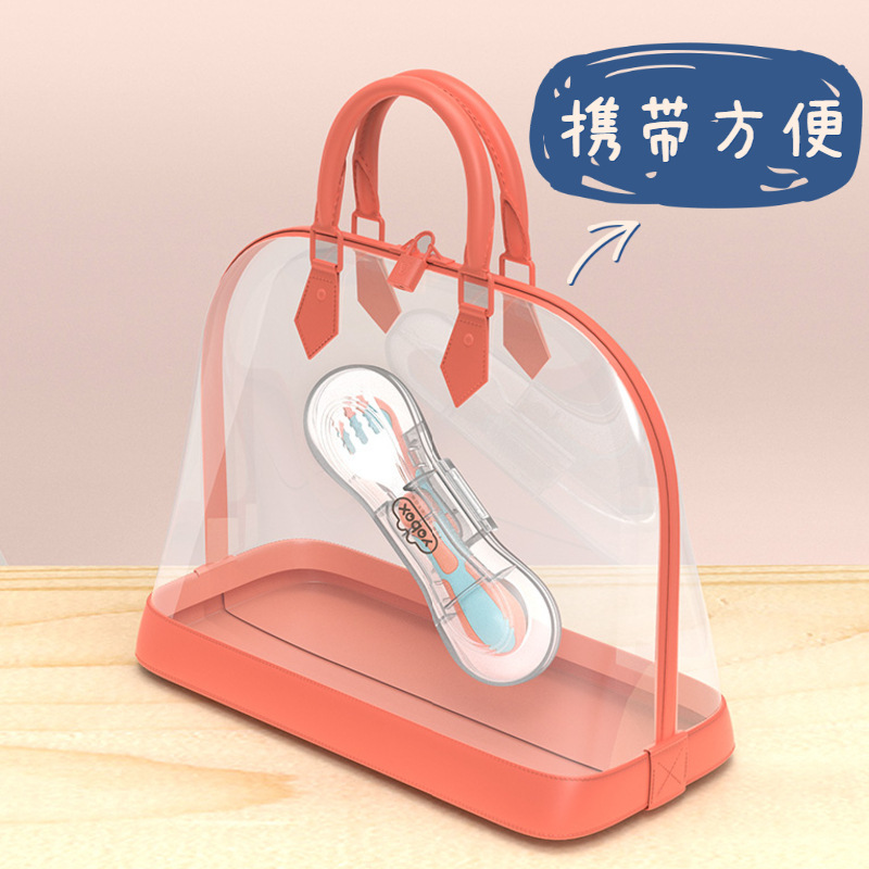 Baby Forks and Spoons Set Baby Food Supplement Training Children&#039;s Tableware Set Feeding Food Supplement with Storage Box Wholesale