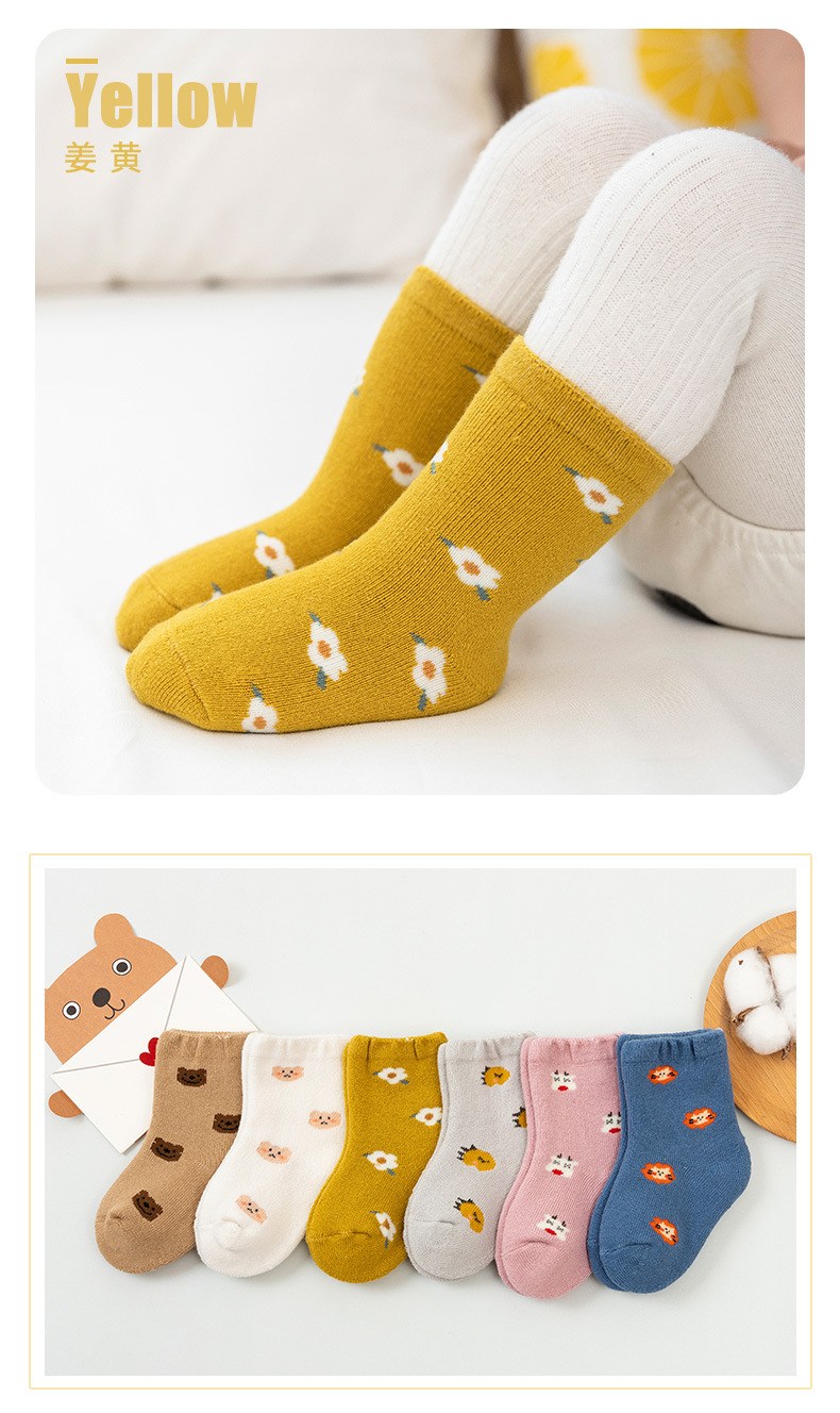 21 Autumn and Winter New Baby and Infant Socks Terry Warm Thickened Medium and Short Stockings Cartoon Cute Children's Socks 21 Autumn and Winter New Baby and Infant Socks Terry Warm Thickened Medium and Short Stockings Cartoon Cute Children's Socks