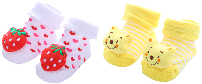 [40 Models Can Be Picked] Cartoon Non-Slip Floor Baby and Infant Socks Foreign Trade Doll Three-Dimensional Children's Socks