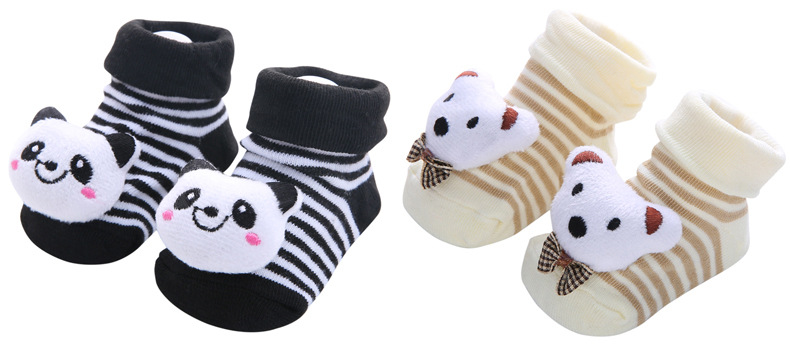 [40 Models Can Be Picked] Cartoon Non-Slip Floor Baby and Infant Socks Foreign Trade Doll Three-Dimensional Children's Socks