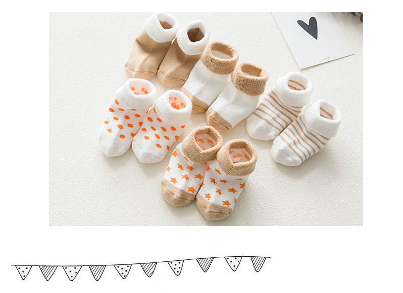 Autumn and Winter New Baby and Infant Socks Cartoon Newborn Cotton Socks Thickened Loose Mouth Children Terry-Loop Hosiery 0-1-3 Years Old