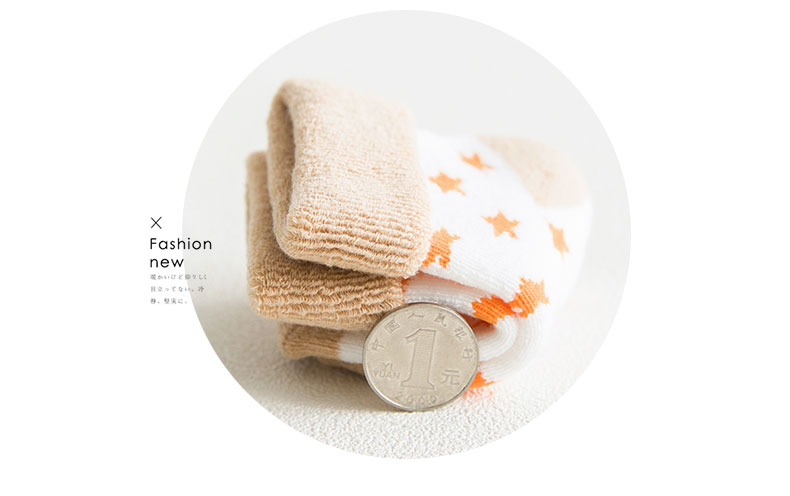 Autumn and Winter New Baby and Infant Socks Cartoon Newborn Cotton Socks Thickened Loose Mouth Children Terry-Loop Hosiery 0-1-3 Years Old