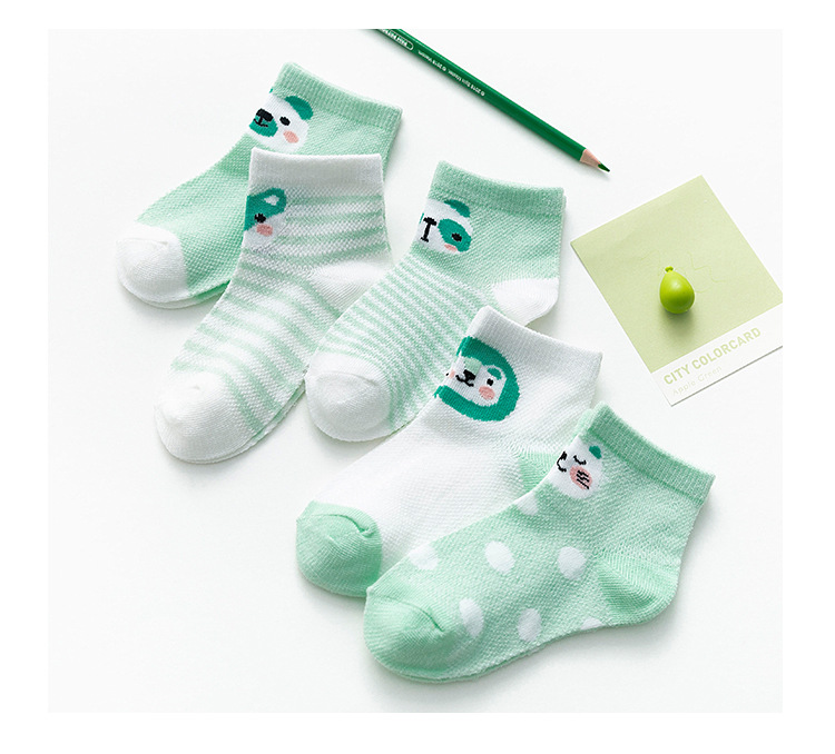 Socks Whole Zhuo Shang Cotton Children's Socks Spring and Summer Men and Women Infant Baby Cartoon Animal Mesh Socks
