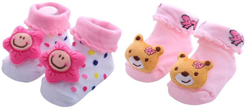 [40 Models Can Be Picked] Cartoon Non-Slip Floor Baby And Infant Socks Foreign Trade Doll Three-Dimensional Children 'S Socks