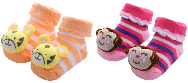 [40 Models Can Be Picked] Cartoon Non-Slip Floor Baby And Infant Socks Foreign Trade Doll Three-Dimensional Children 'S Socks