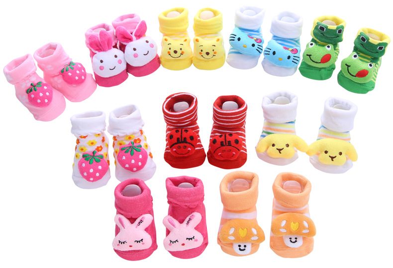[40 Models Can Be Picked] Cartoon Non-Slip Floor Baby And Infant Socks Foreign Trade Doll Three-Dimensional Children 'S Socks