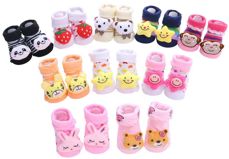 [40 Models Can Be Picked] Cartoon Non-Slip Floor Baby And Infant Socks Foreign Trade Doll Three-Dimensional Children 'S Socks