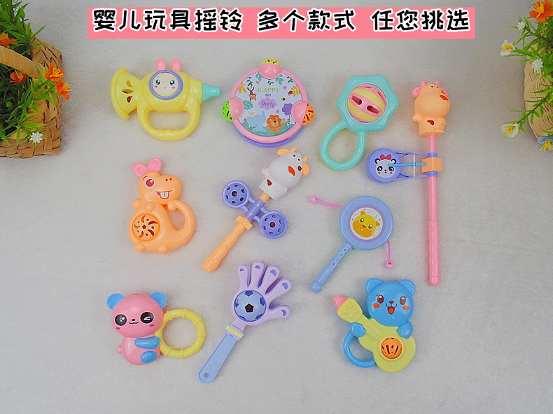 Baby Plastic Toys Little Rattle Push Rattle Baby Comfort Toy Early Education Institution Maternal and Infant Store Supply Wholesale Baby Plastic Toys Little Rattle Push Rattle Baby Comfort Toy Early Education Institution Maternal and Infant Store Supply Wholesale