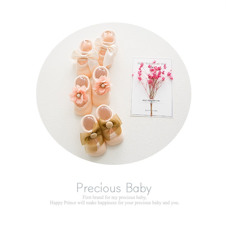 Spring and Autumn Hollow Flower Hole Baby Floor Socks Glue Dispensing Non-Slip Infant Socks Lace Bow Children's Socks Spring and Autumn Hollow Flower Hole Baby Floor Socks Glue Dispensing Non-Slip Infant Socks Lace Bow Children's Socks