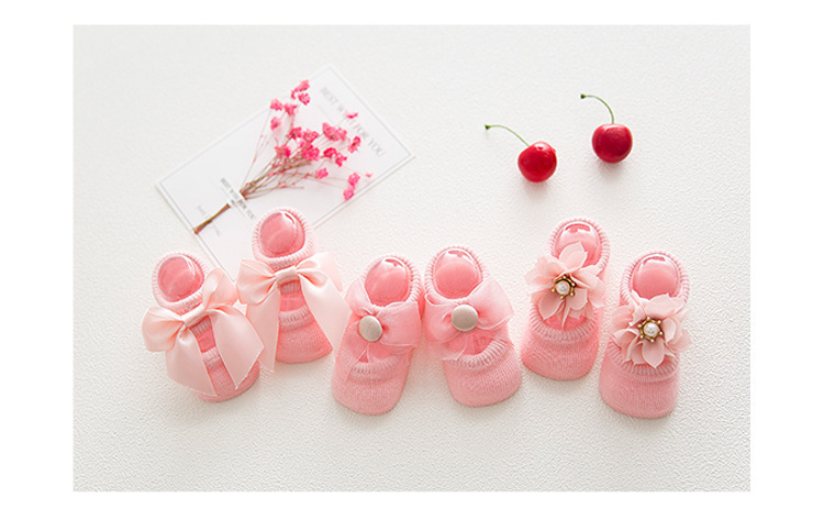 Spring and Autumn Hollow Flower Hole Baby Floor Socks Glue Dispensing Non-Slip Infant Socks Lace Bow Children's Socks Spring and Autumn Hollow Flower Hole Baby Floor Socks Glue Dispensing Non-Slip Infant Socks Lace Bow Children's Socks