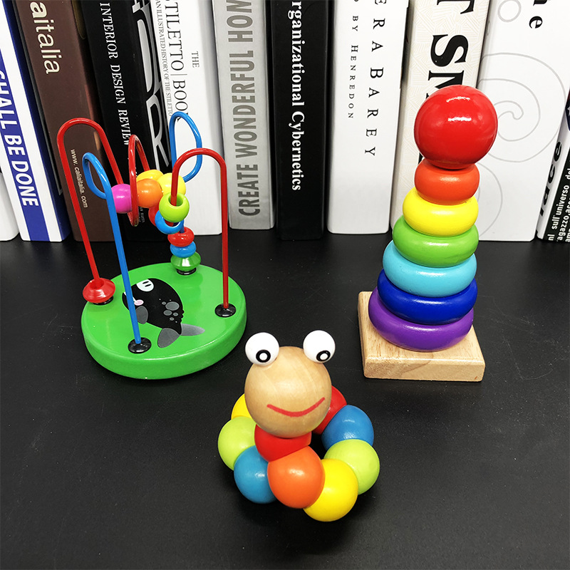 Stall Supply Infant Wooden Children Bead Toys Eight Tone Toy Piano Boys&#039; Building Blocks Wholesale Internet Celebrity Puzzle