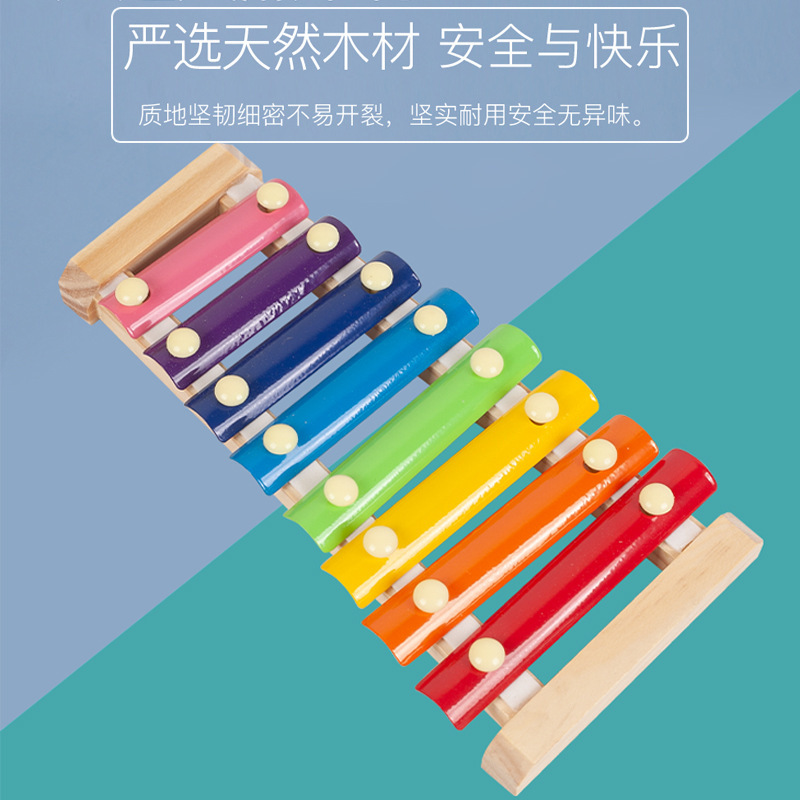 One Piece Dropshipping Early Education Infant Children&#039;s Toys Beaded Beads Sets of Column Building Blocks Percussion Piano Rainbow Tower Toy Worm Package