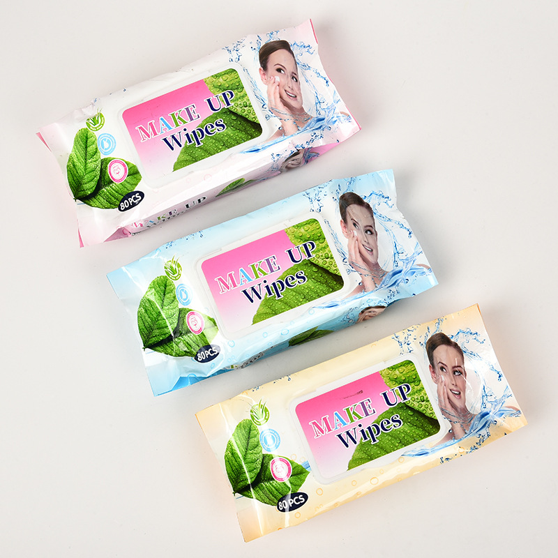 Manufacturer Ying 80 Pieces Baby Cleansing Wipe Women&#039;s Cleaning Makeup Remover Wet Tissue with Lid Moisturizing Moisturizing Wet Tissue