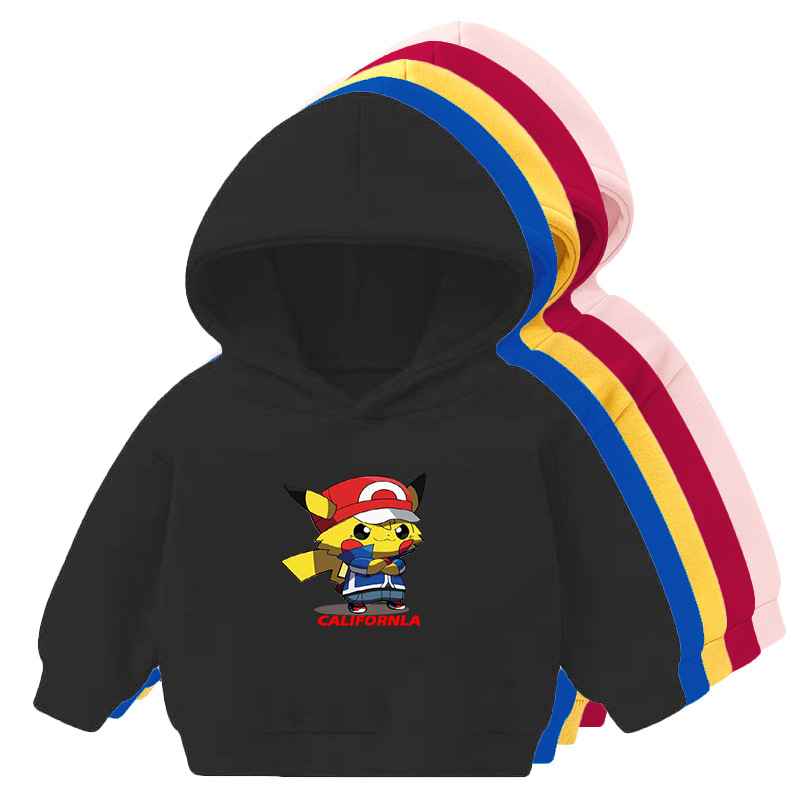 Foreign Trade Children&#039;s Wear Girls&#039; Boys&#039; Cute Long Sleeve Hoodies Children Fashionable Fleece-Lined Hooded Autumn Baby Clothes